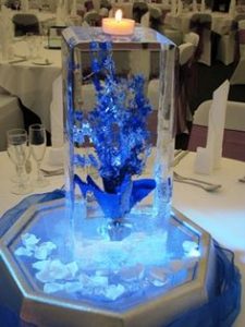 centro de mesa para casamento modelo aquário