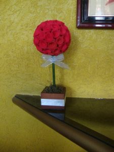 centro de mesa para casamento em emborrachado eva