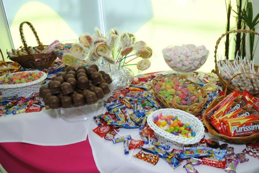 mesa de doces simples