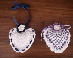 coração de crochê