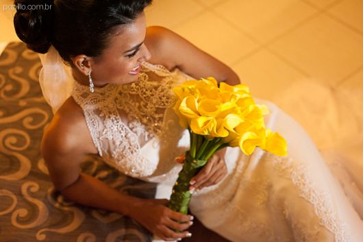 Buquê de Copos de Leite amarelo