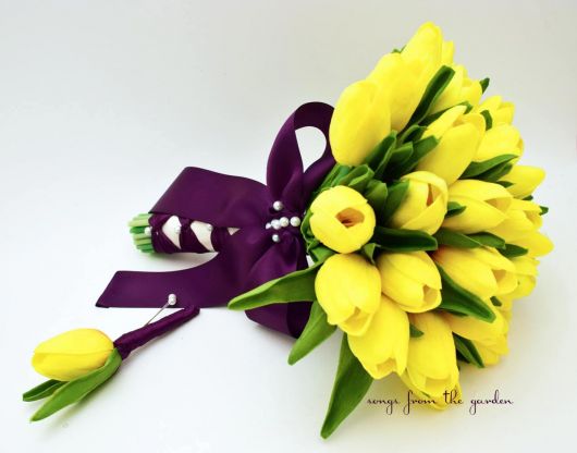 buque de tulipas amarelas ideias