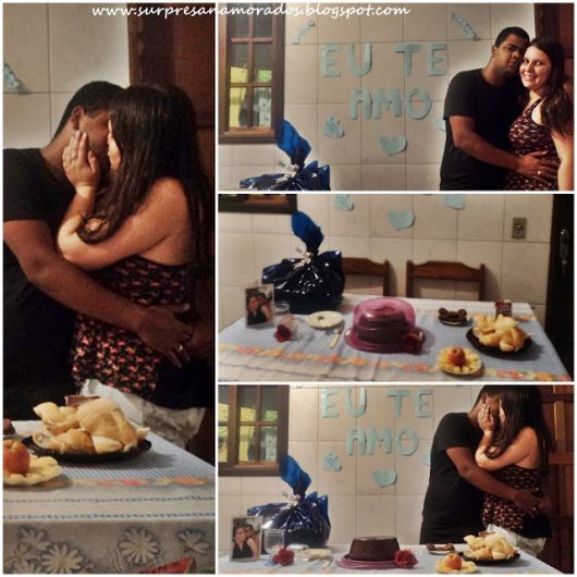 festa surpresa para namorado te amo parede
