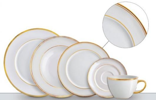 presentes para bodas de ouro porcelana dourada