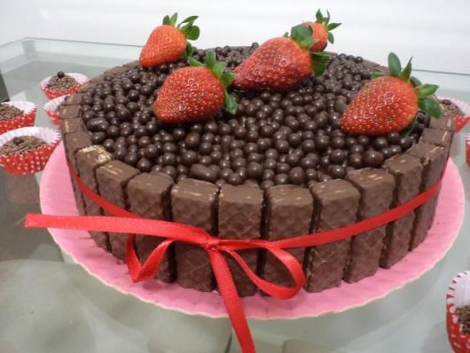 bolo decorado chocolate