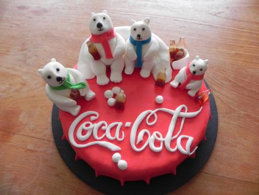Festa Coca Cola bolo com ursos