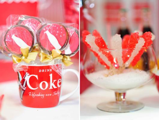 decoração mesa Festa Coca Cola