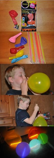 bexigas iluminadas DIY