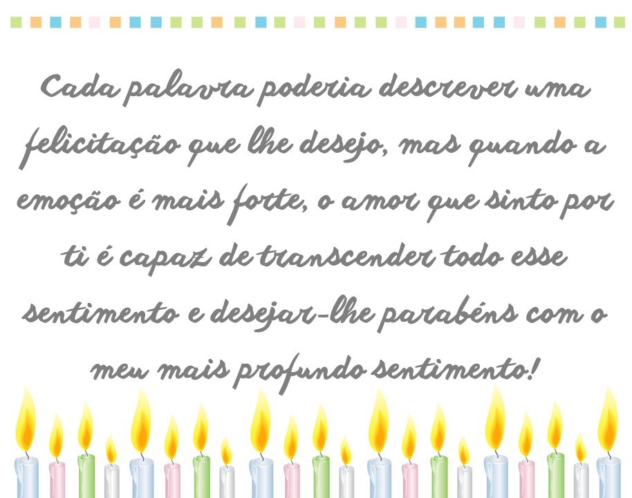 Cartão com velinhas