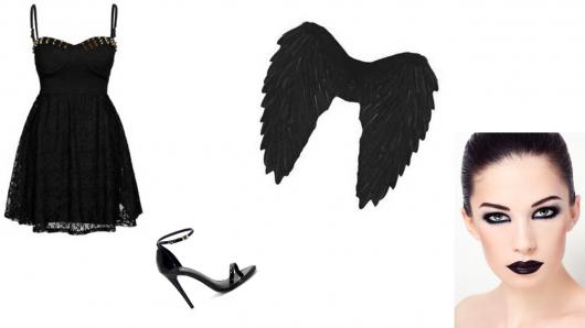 fantasia improvisada anjo preto