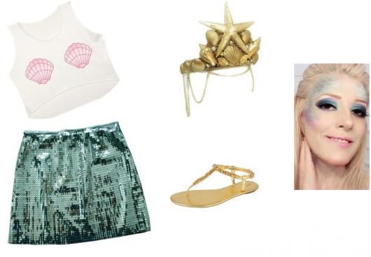 fantasia improvisada com saia