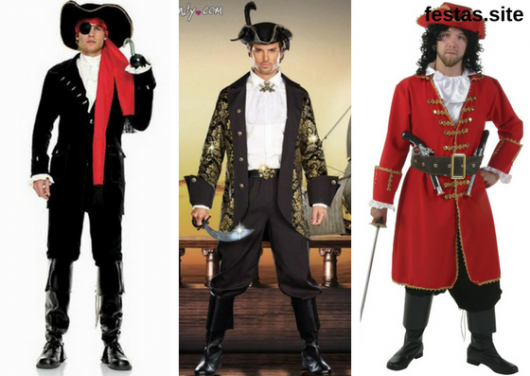seleção de fotos de fantasia de pirata masculinas