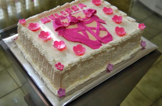 bolo retangular decorado