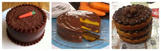 bolo de cenoura com chocolate