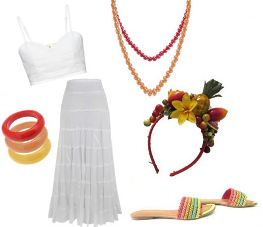 passo a passo fantasia Carmen Miranda