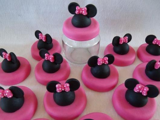 lembrancinha biscuit Minnie rosa