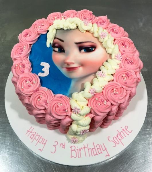 bolo rosa Elsa