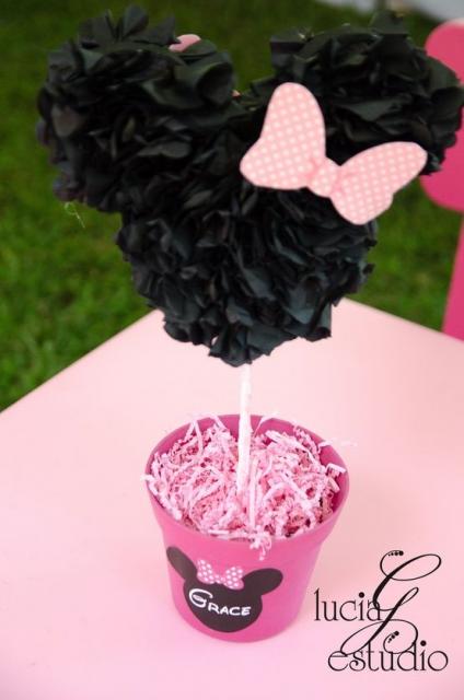 vasinho como lembrancinha da Minnie rosa