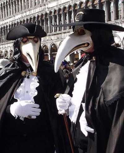 máscaras de Veneza masculinas com bico