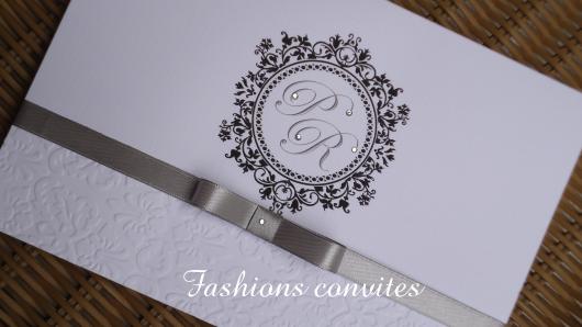 convite com strass para bodas de cristais
