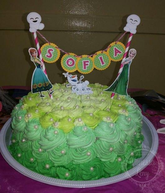 bolo de chantilly do Frozen Fever