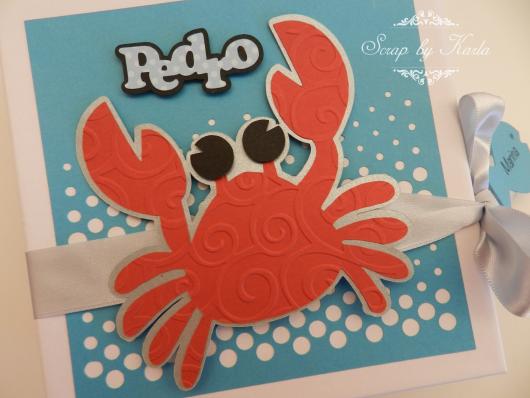 Convites fundo do mar scrapbook caranguejo