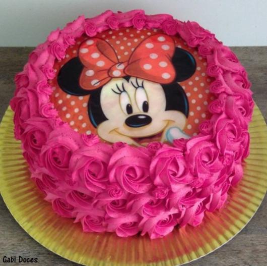 bolo com papel de arroz