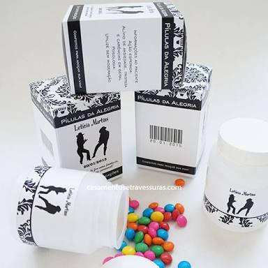 pote denominado como pílulas da alegria