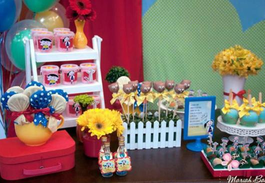 decoração rosa do show da Luna