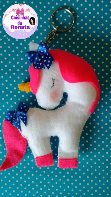 Chaveiro de unicórnio.