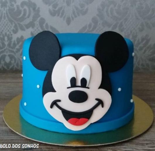 bolo azul mickey