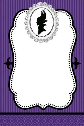 Convites de festa à fantasia para imprimir branco e roxo