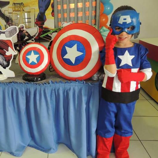 Fantasia Capitão América Infantil para festa de aniversario