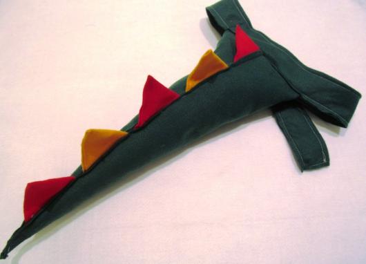 Fantasia de Dinossauro calda verde escuro