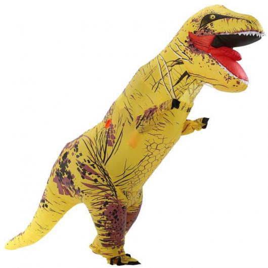Fantasia de Dinossauro amarelo inflável