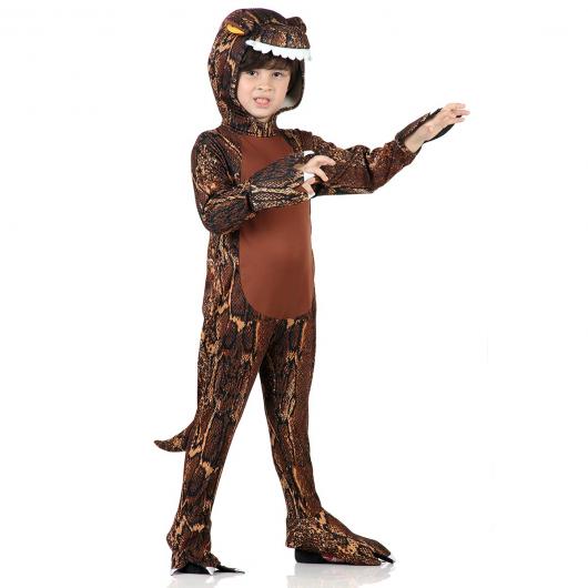 Fantasia de dinossauro marrom para criança