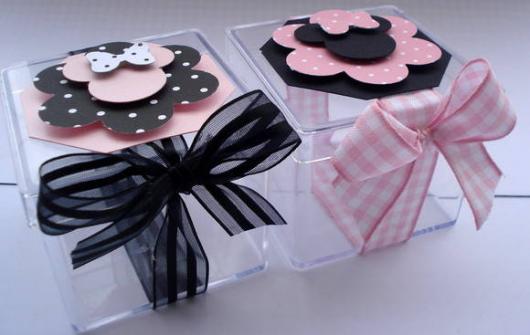 Festa da Minnie rosa caixinhas lembrancinhas