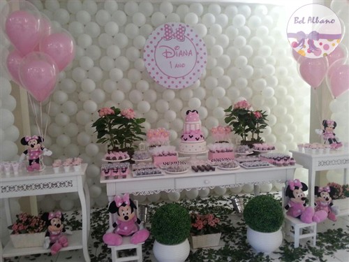 Festa da Minnie rosa 1 aninho