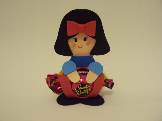 Lembrancinhas Branca de Neve porta bombom