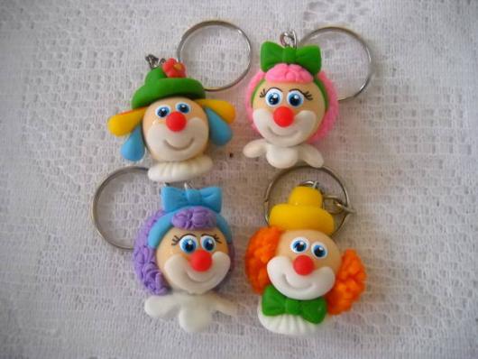 Lembrancinhas com tema circo chaveiro biscuit