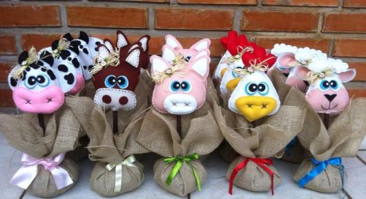 Lembrancinhas Fazendinha centro de mesa