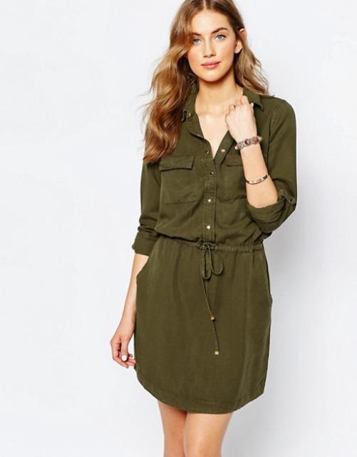 Vestidos de carnaval camisa verde lodo