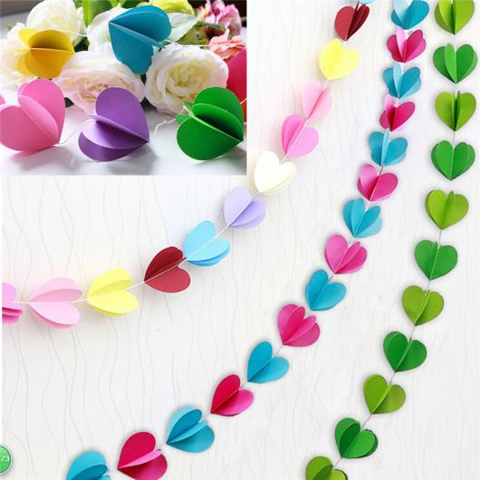 Bodas de Papel varal de corações de papel