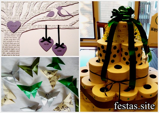 Bodas de Papel enfeites decorarivos de papel
