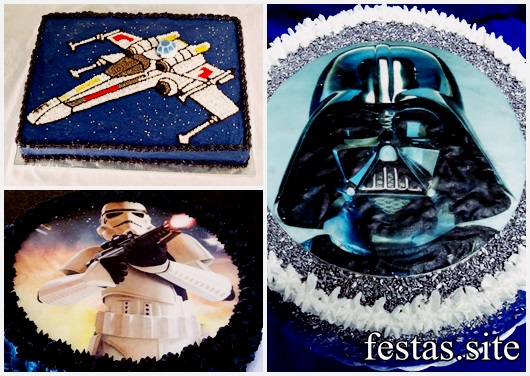  Bolo Star Wars modelos decorados com chantilly