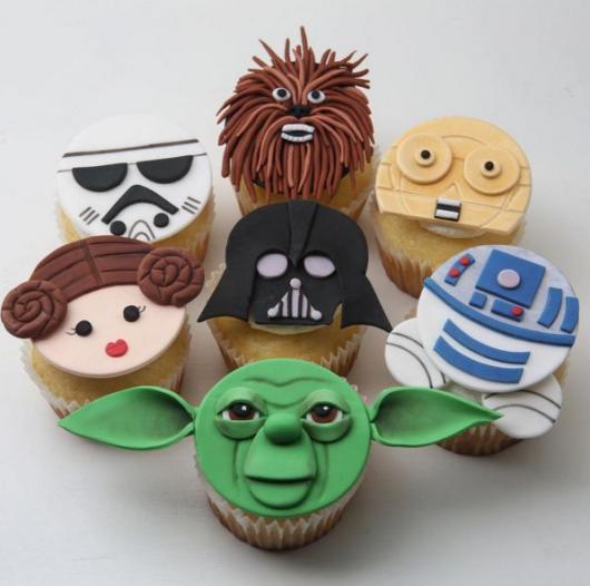 Bolo Star Wars cupcake dos personagens 3D