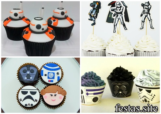 Bolo Star Wars modelos de cupcake