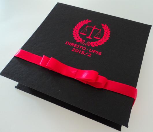 Convites de Formatura Direito preto e vermelho