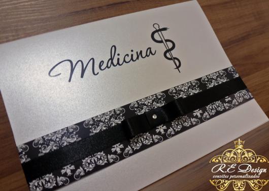 Convites de Formatura medicina preto e branco