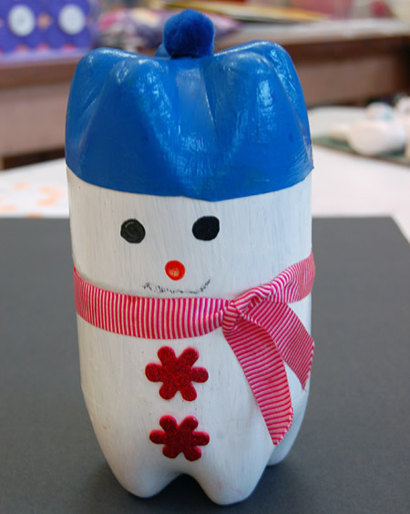 Decoração de Natal simples e barata com garrafa pet